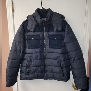 Kenneth Cole Reaction Hooded Puffer Jacket